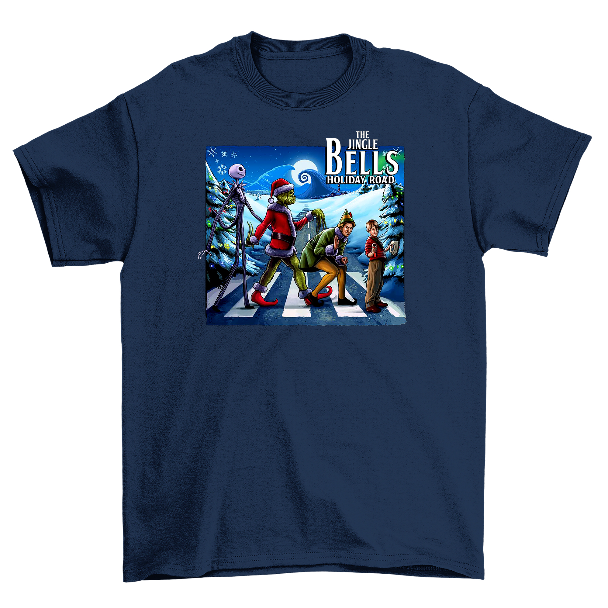 Jingle Bell Road T-Shirt - Beatlemania meets Christmas Cheer! Lustiges Unisex Design - Bild 26 von 46