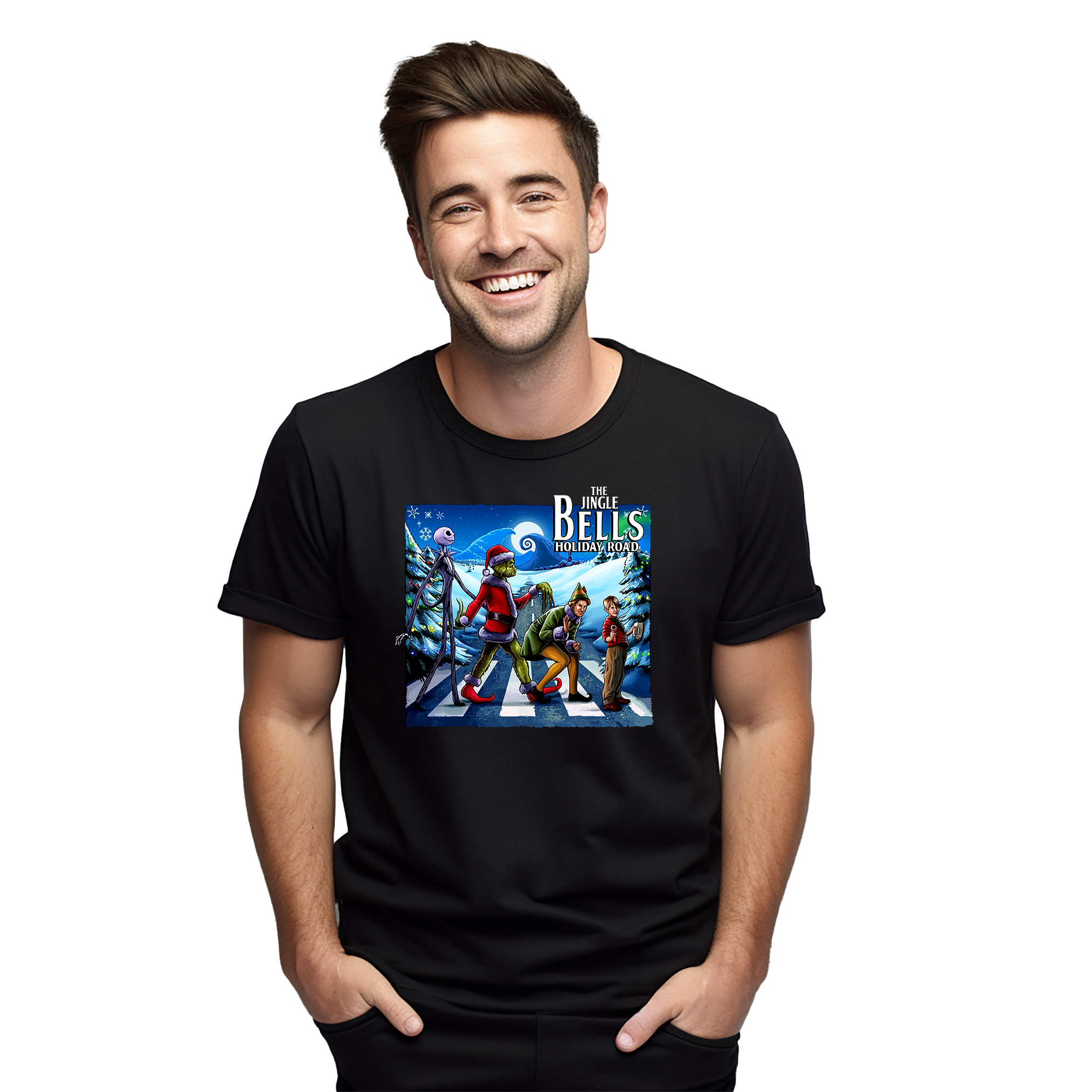 Jingle Bell Road T-Shirt - Beatlemania meets Christmas Cheer! Lustiges Unisex Design - Bild 14 von 46