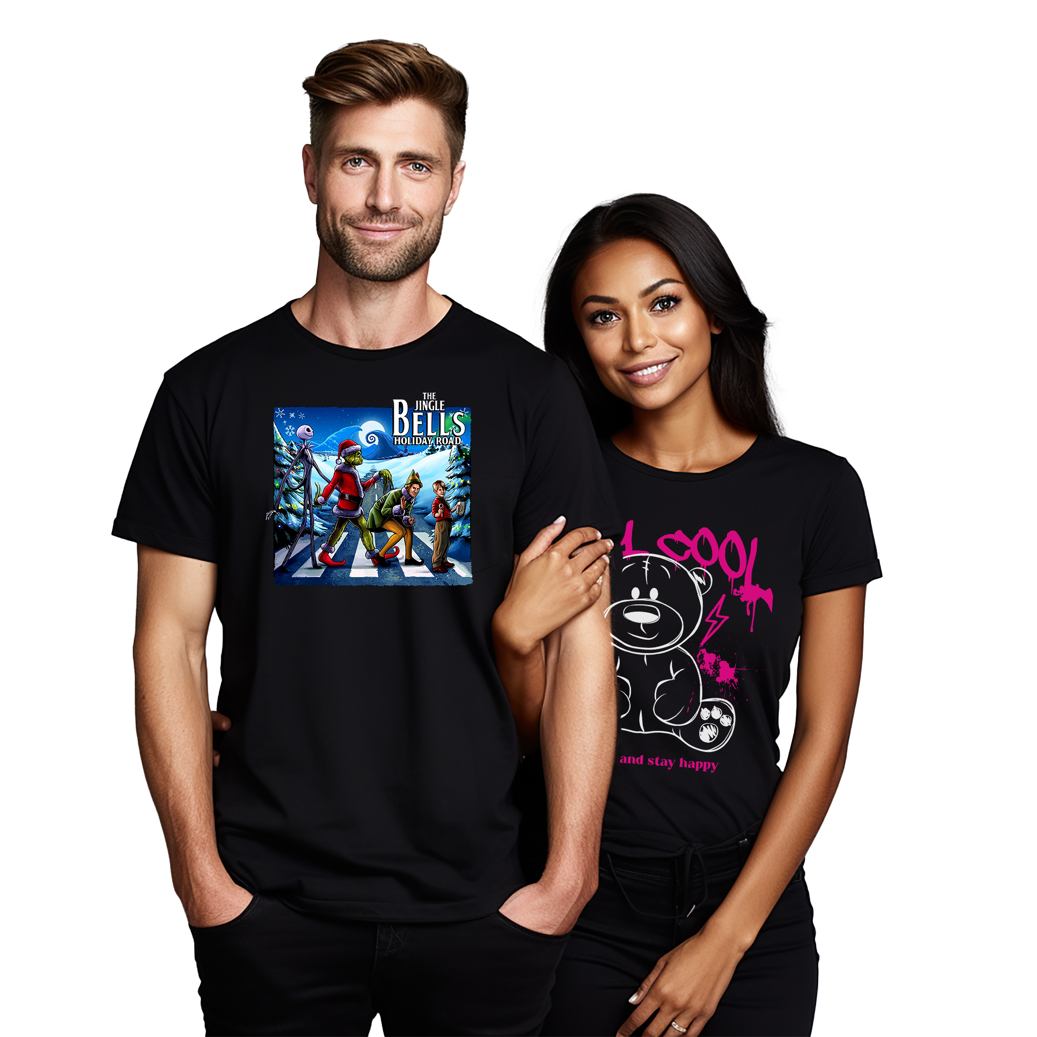 Jingle Bell Road T-Shirt - Beatlemania meets Christmas Cheer! Lustiges Unisex Design - Bild 17 von 46