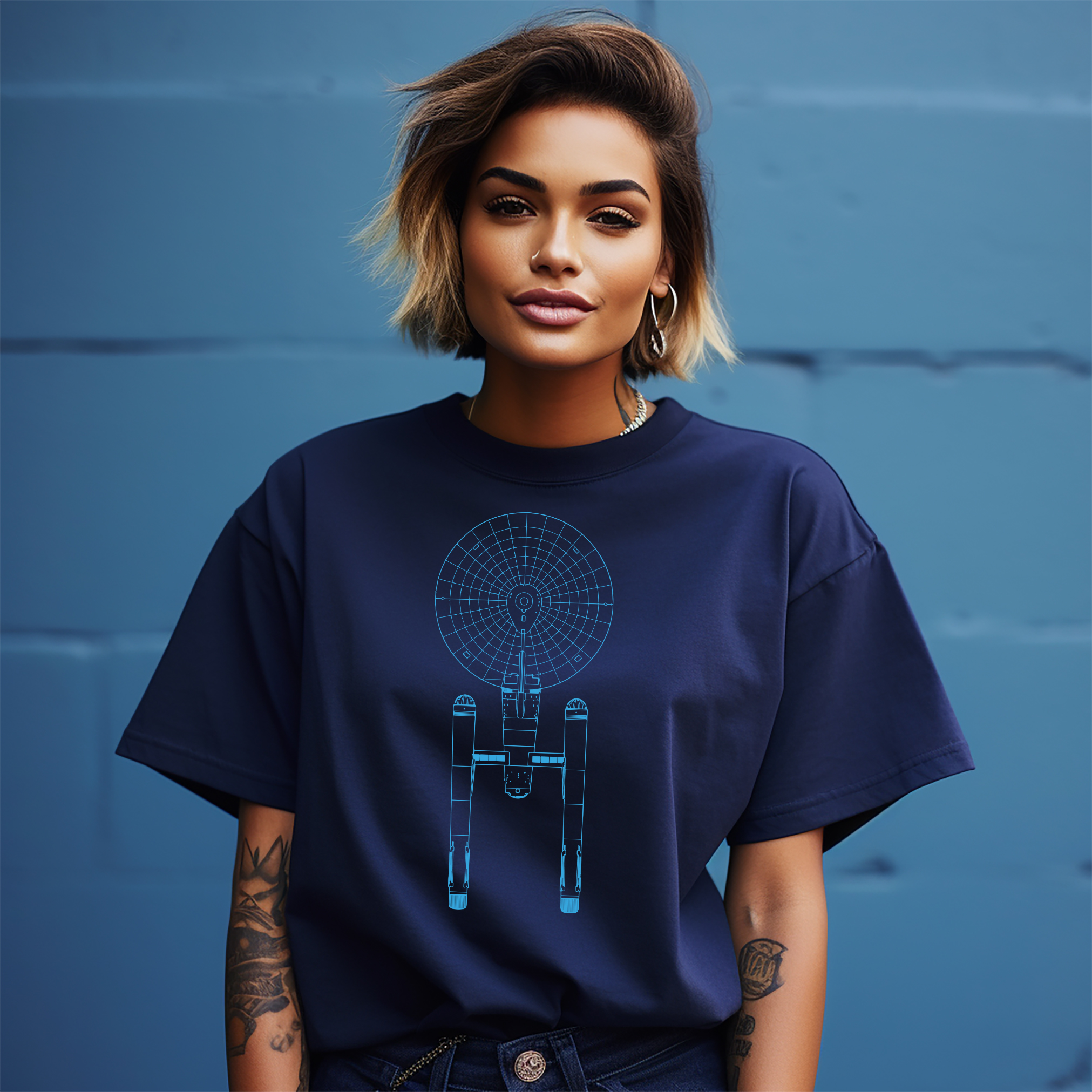 Constitution Class Ship T-shirt - Engage in Style with this Funny Tee! - Picture 15 of 46