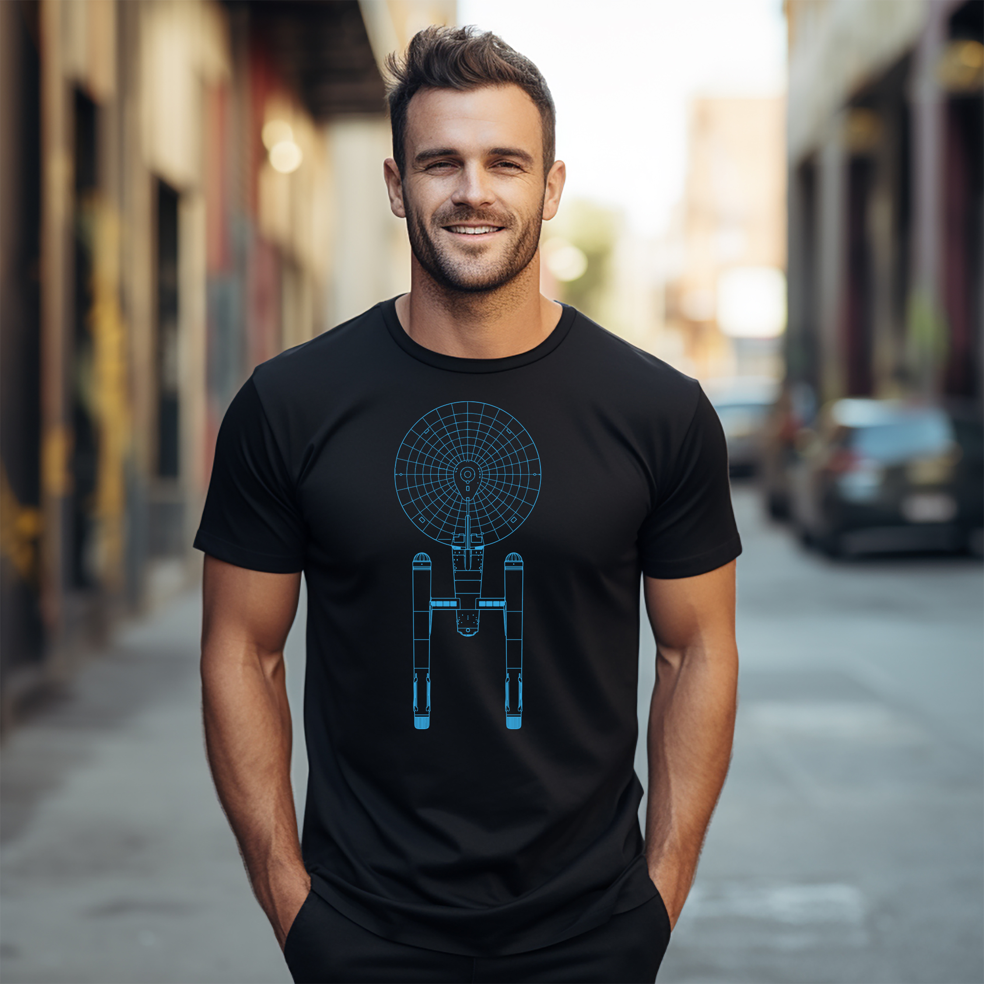 Constitution Class Ship T-shirt - Engage in Style with this Funny Tee! - Picture 16 of 46