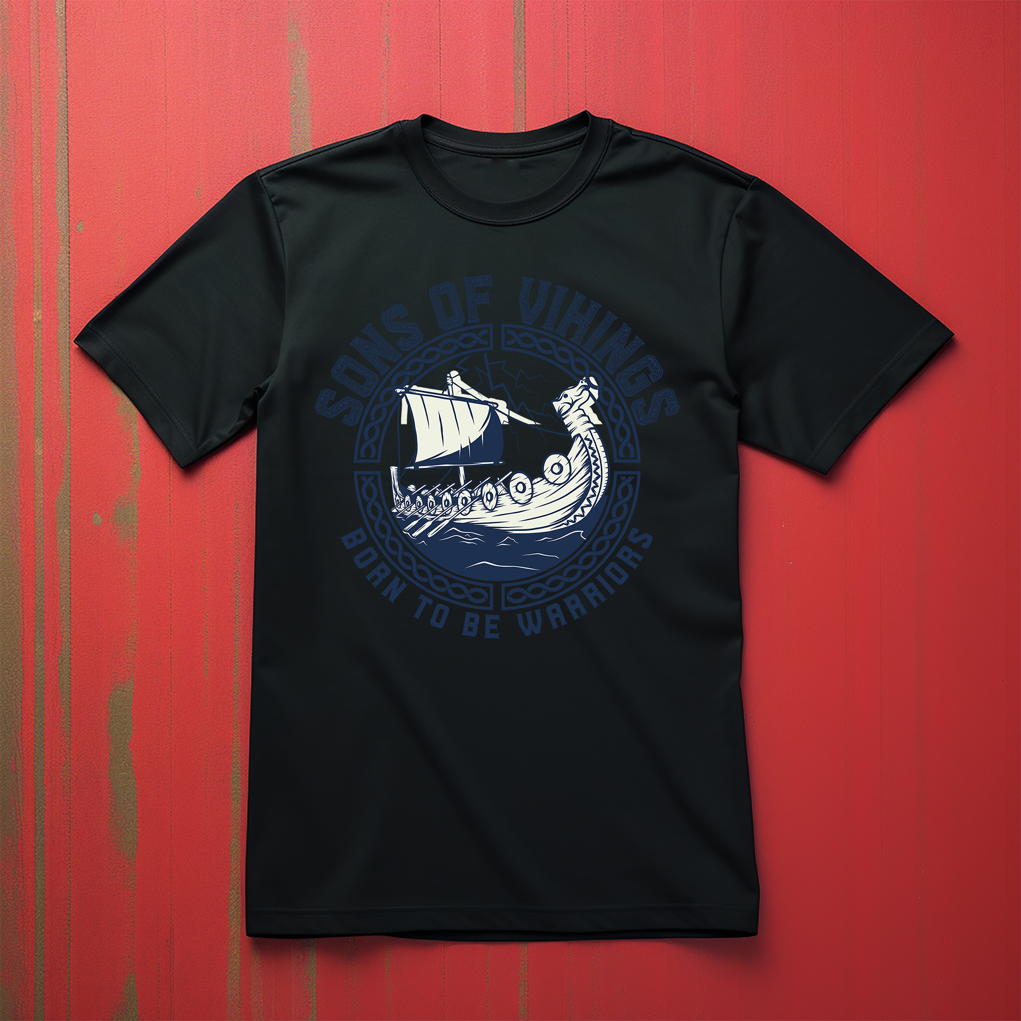 T-Shirt "Sons Of Vikings Born Warriors" Wikingerschiff - lustig & wild! Unleash - Bild 12 von 38