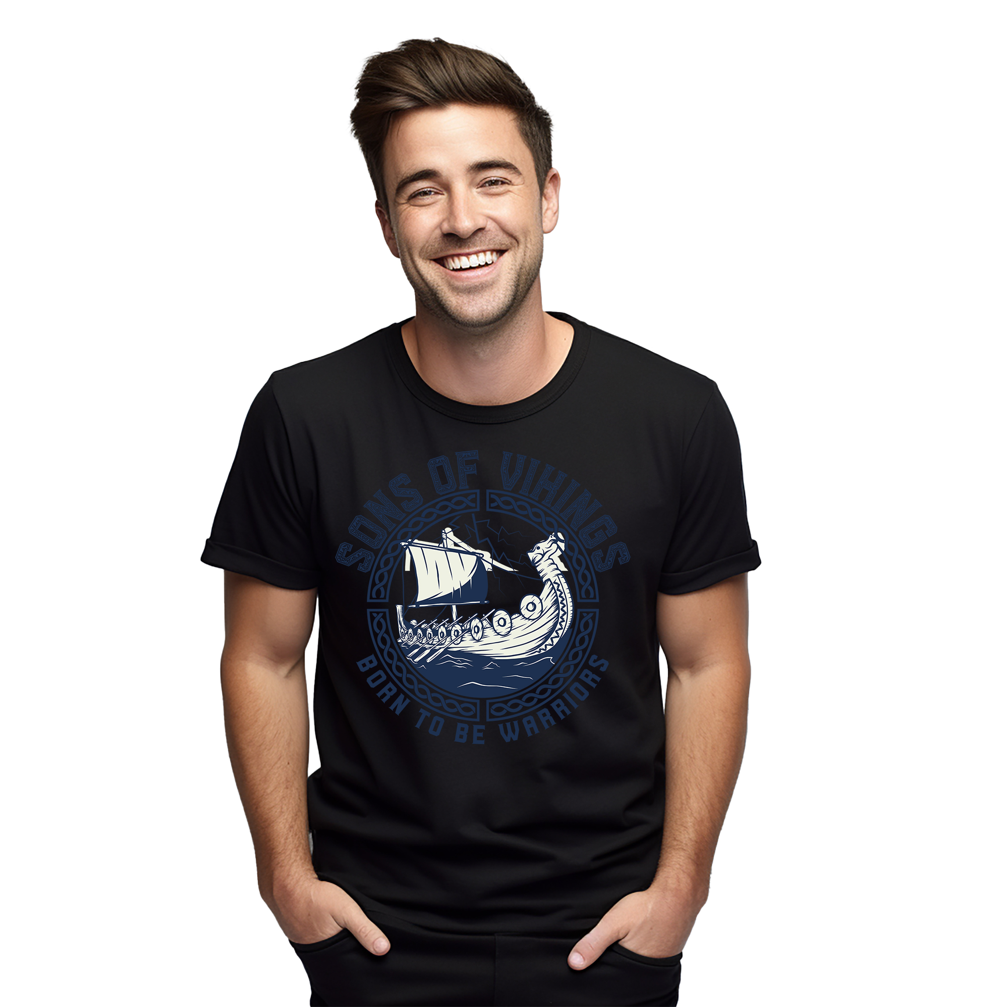 T-Shirt "Sons Of Vikings Born Warriors" Wikingerschiff - lustig & wild! Unleash - Bild 13 von 38