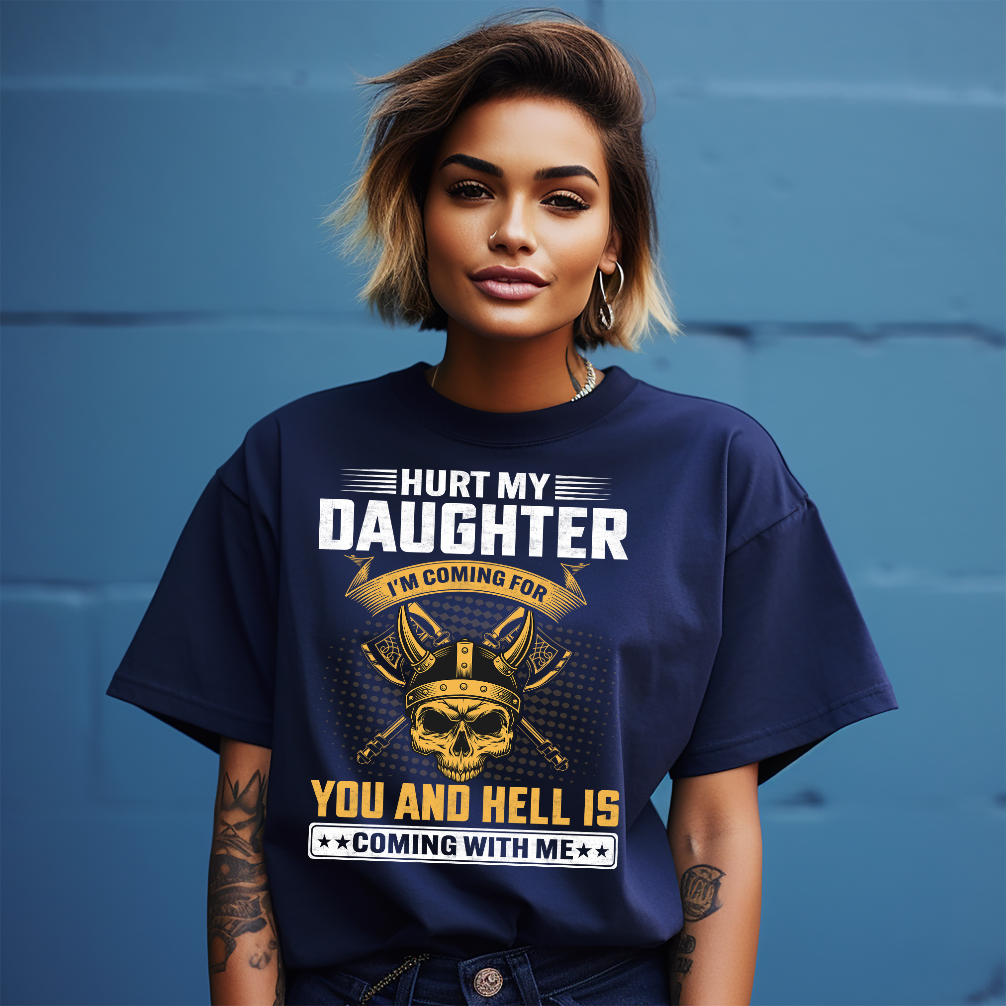 Camiseta protectora de papá "Hurt My Daughter I'm Coming" - Divertida señal de advertencia para Da - Imagen 14 de 38