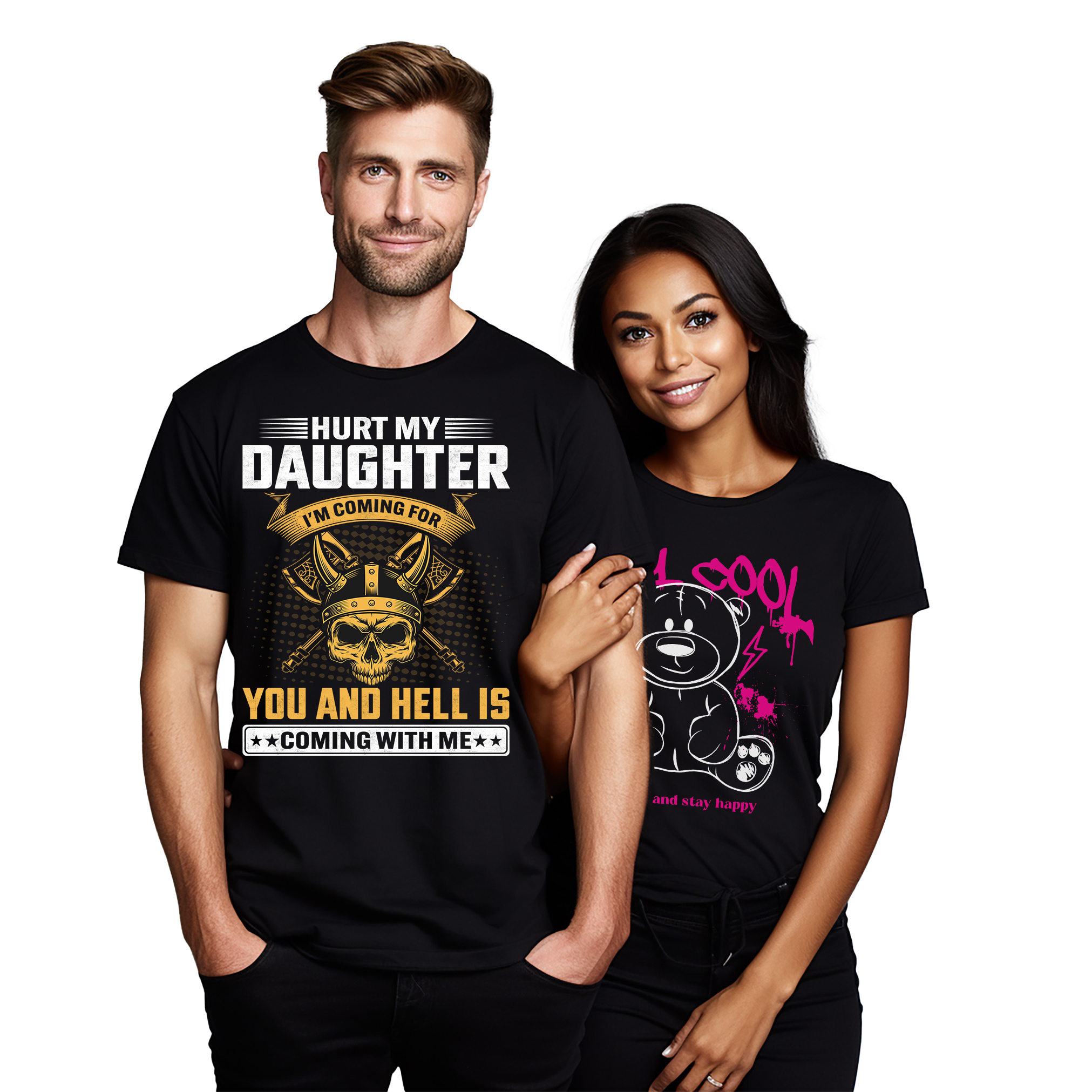 Camiseta protectora de papá "Hurt My Daughter I'm Coming" - Divertida señal de advertencia para Da - Imagen 16 de 38