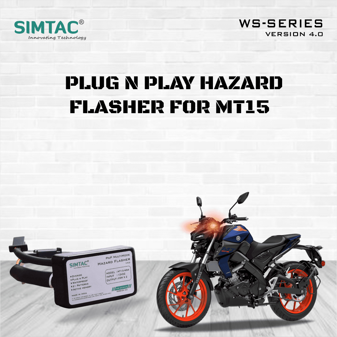 Simtac Yamaha | MT-15 | Compatible | Simtac | PNP Hazard Flasher / Adapter / Module | MT15-WS4