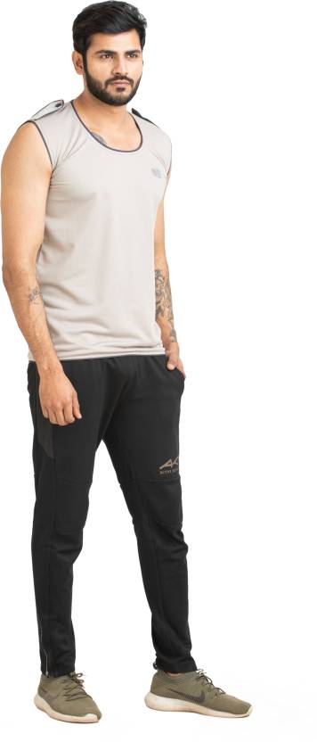 Men Solid Round Neck Polyester Grey T-Shirt