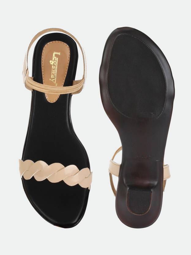 Women Heels Sandal  (Black , 7)