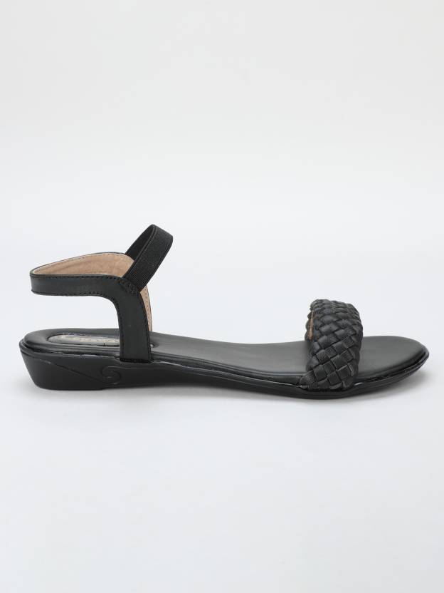 Women Flats Sandal  (Black , 7)