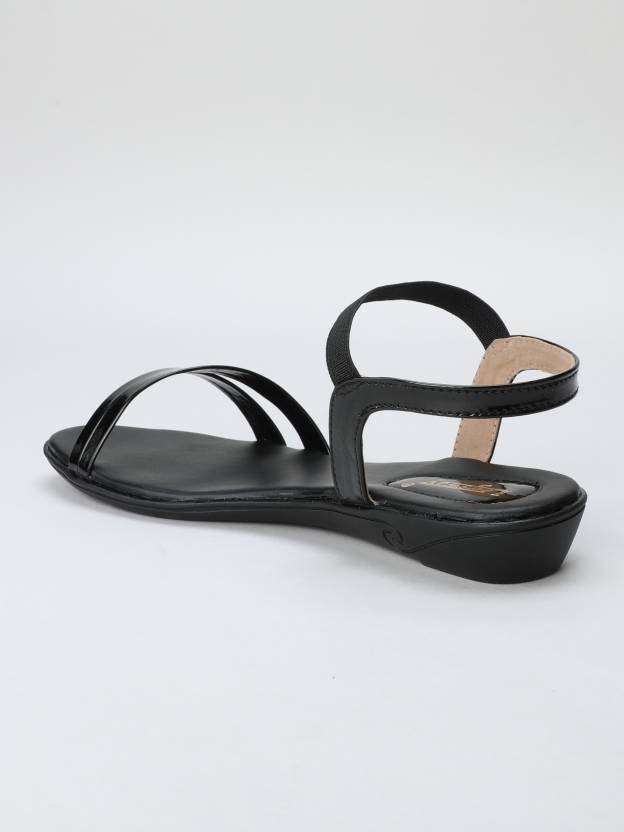 Women Flats Sandal  (Black , 5)