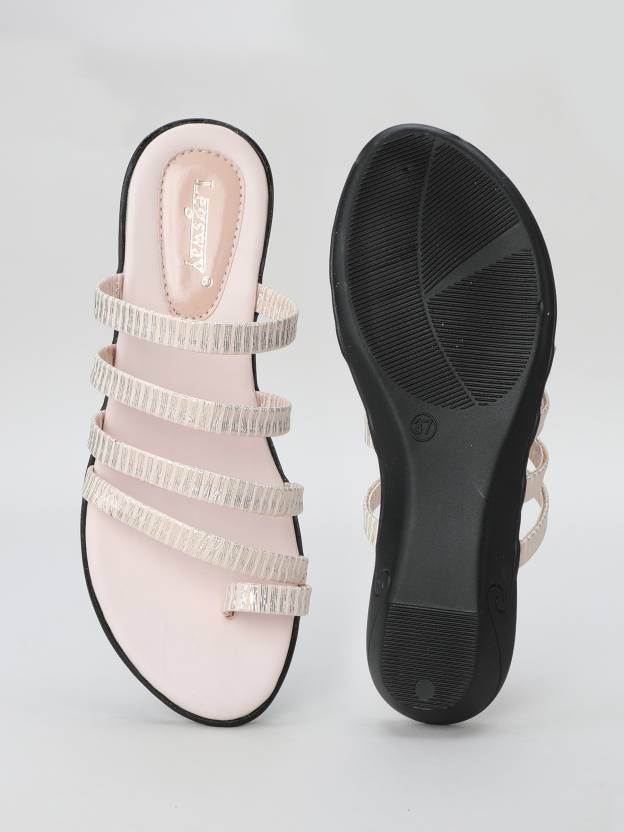 Women Flats Sandal  (Beige , 8)