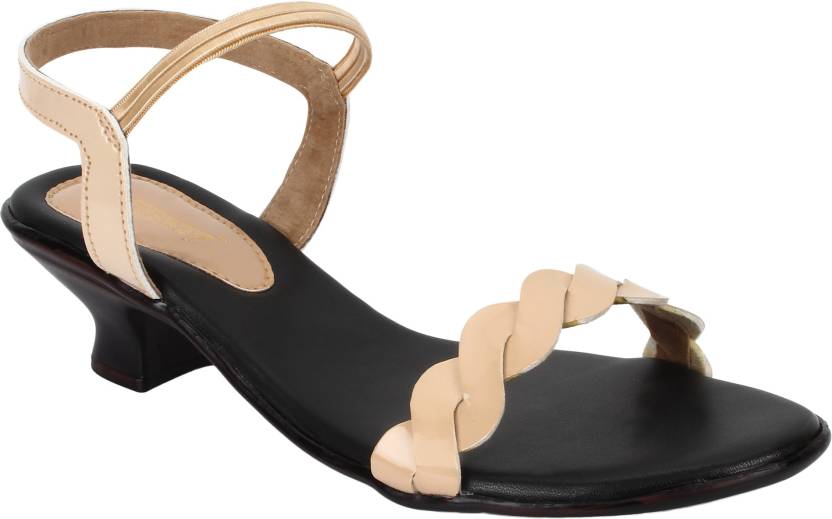 Women Heels Sandal  (Black , 8)