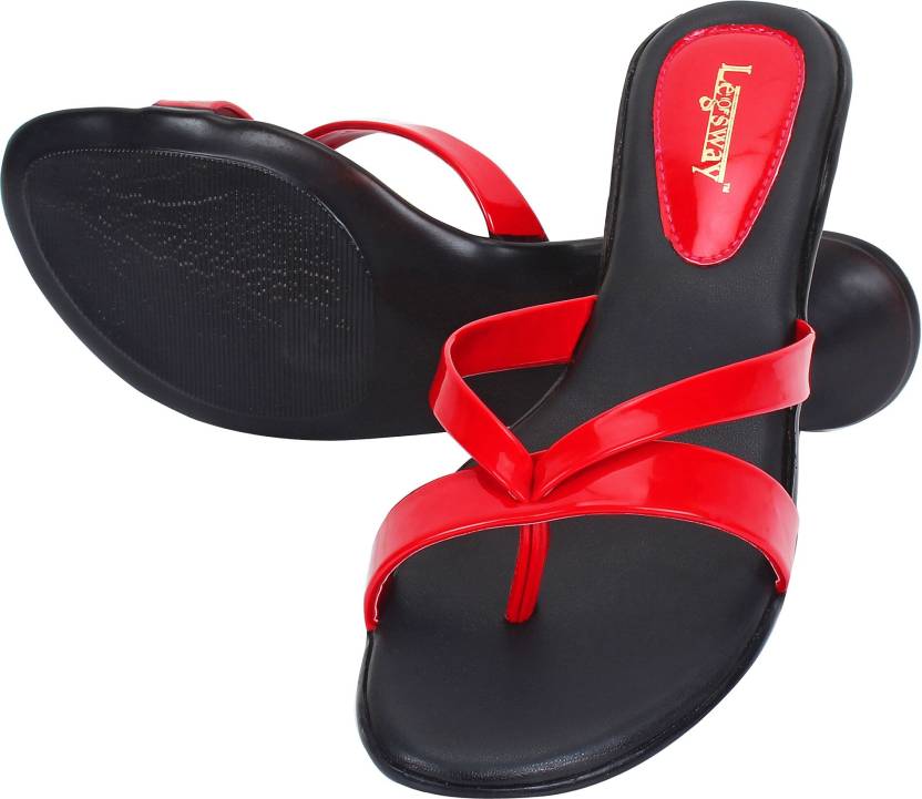 Women Heels Sandal  (Red , 38)