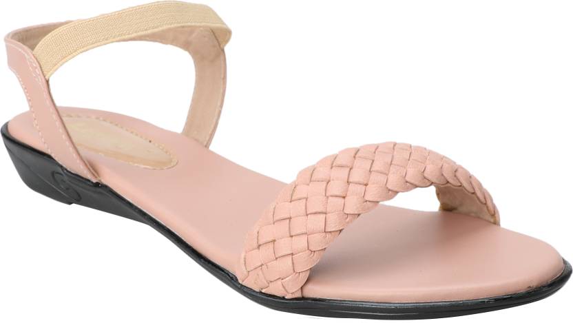 Women Flats Sandal  (Pink , 5)