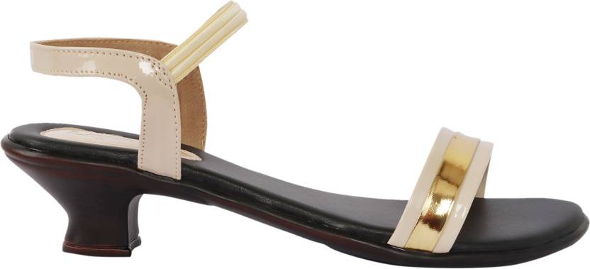 Women Heels Sandal  (Beige , 4)