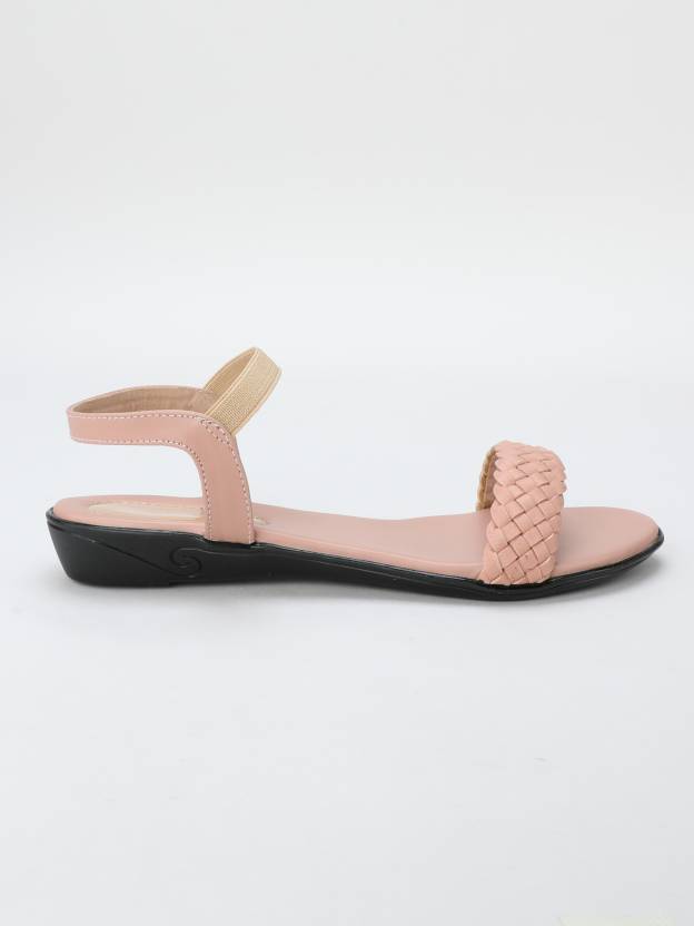 Women Flats Sandal  (Pink , 5)