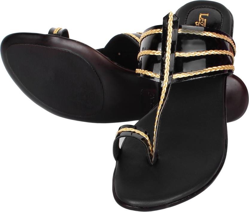 Women Heels Sandal  (Black, Gold , 4)