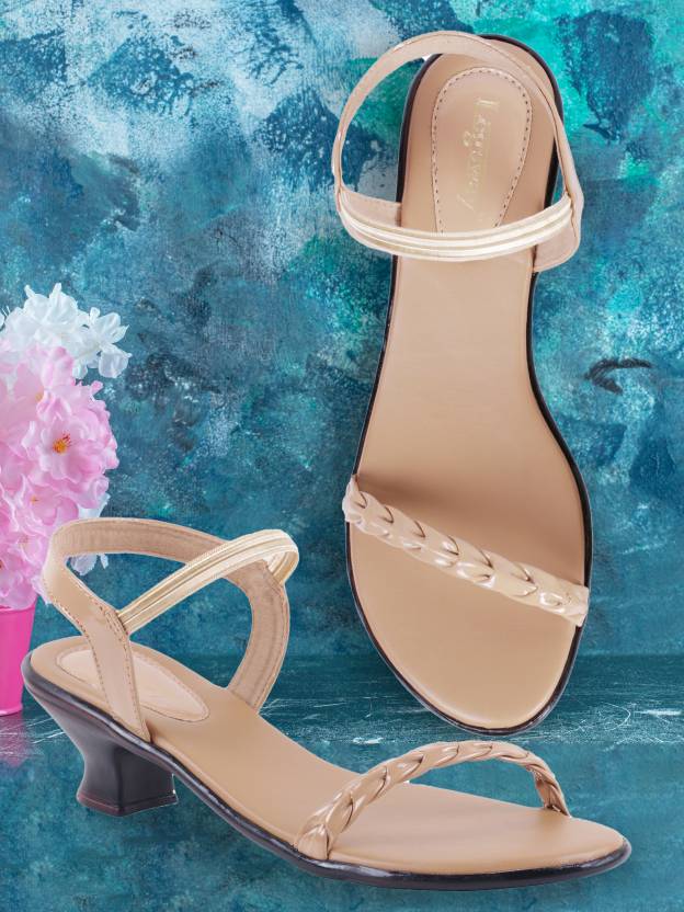 Women Heels Sandal  (Beige , 4)
