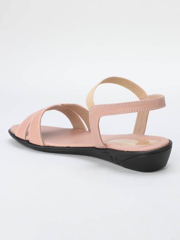 Women Flats Sandal  (Black , 4)
