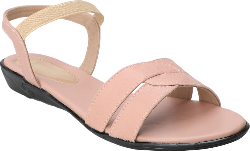 Women Flats Sandal  (Black , 4)
