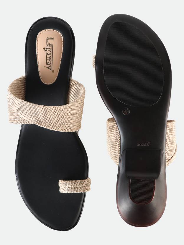 Women Heels Sandal  (Black , 4)