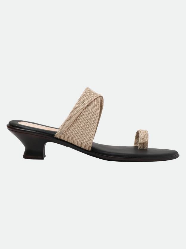 Women Heels Sandal  (Black , 4)