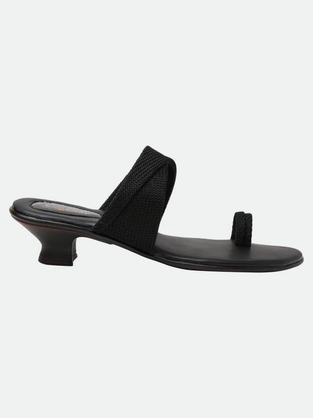 Women Heels Sandal  (Black , 4)