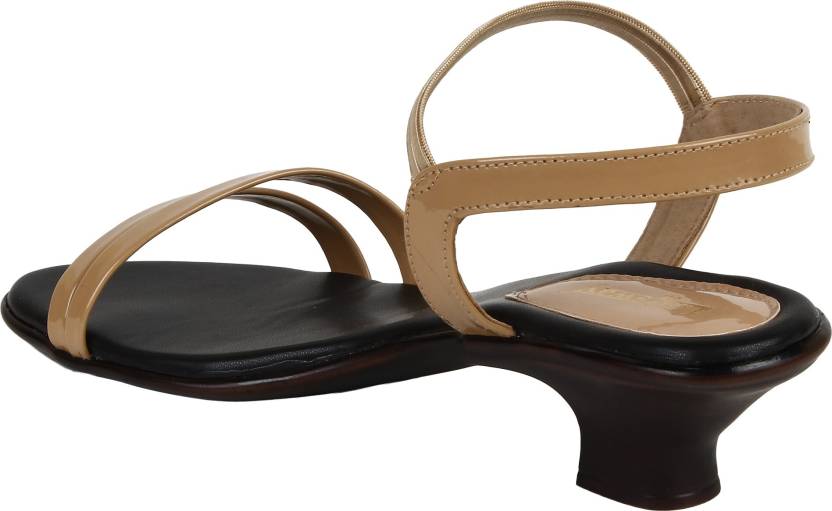 Women Heels Sandal  (Black , 6)
