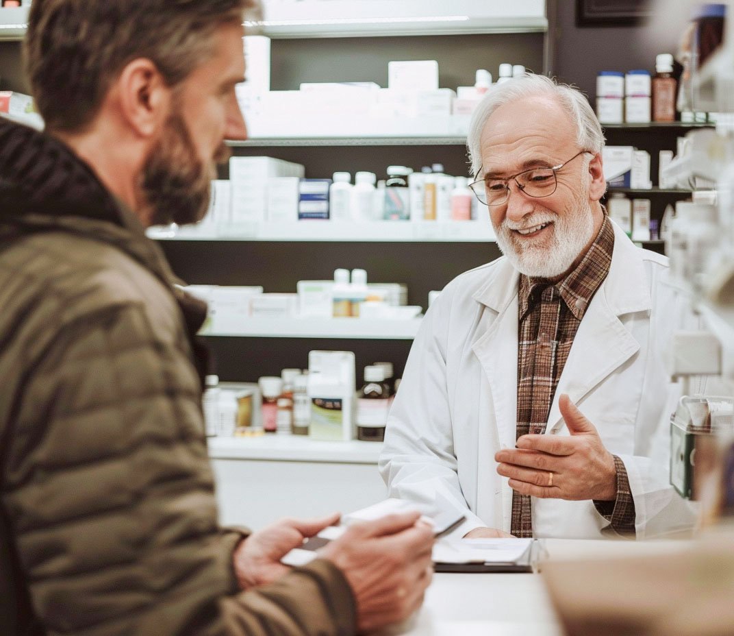 Apotheker in einem Beratungsgespräch