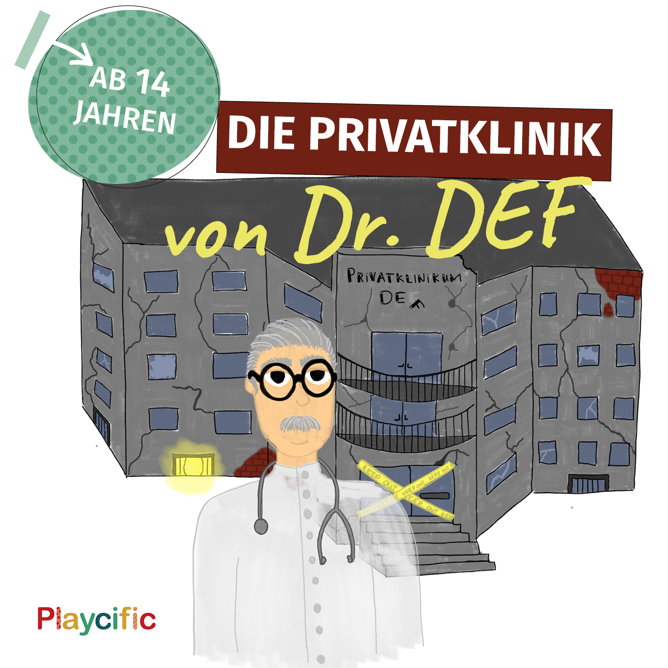 Escape Spiel zum Downloaden und Ausdrucken: Die Privatklinik des Dr. DEF