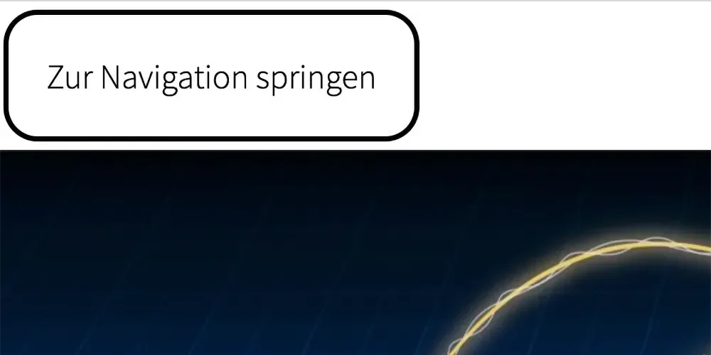 Screenshot der Tastatursteuerung für die Navigation