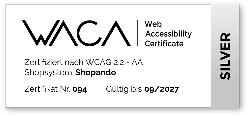 Zertifikat für Barrierefreiheit gemäß WCAG 2.2-AA