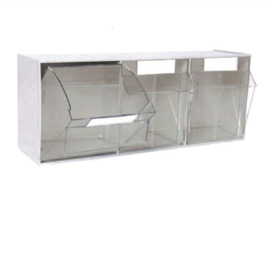 Transparente Aufbewahrungseinheit mit mehreren Fächern, ideal für die Organisation von Dokumenten und Büromaterialien. Aus hochwertigem Material gefertigt und in modernem Design.