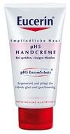 Tube Eucerin pH5 Handcreme für empfindliche Haut, verbessert und pflegt trockene Hände.