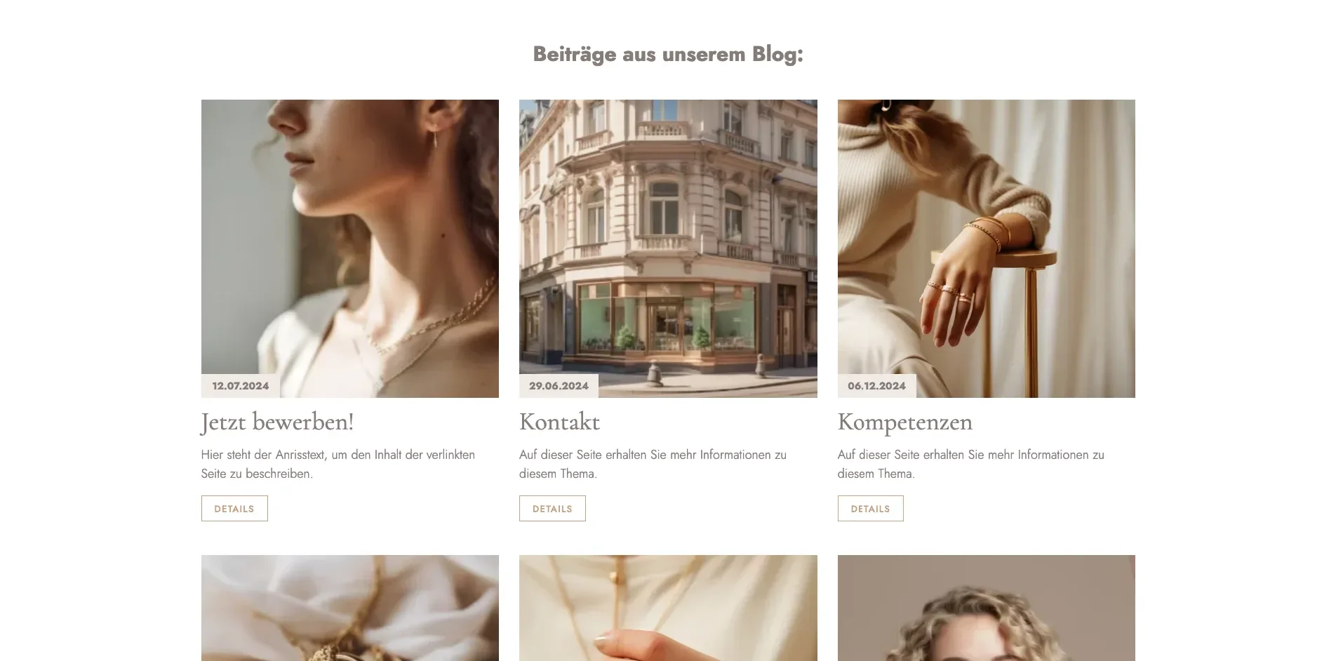 Screenshot Beispiel für ein Blog-System