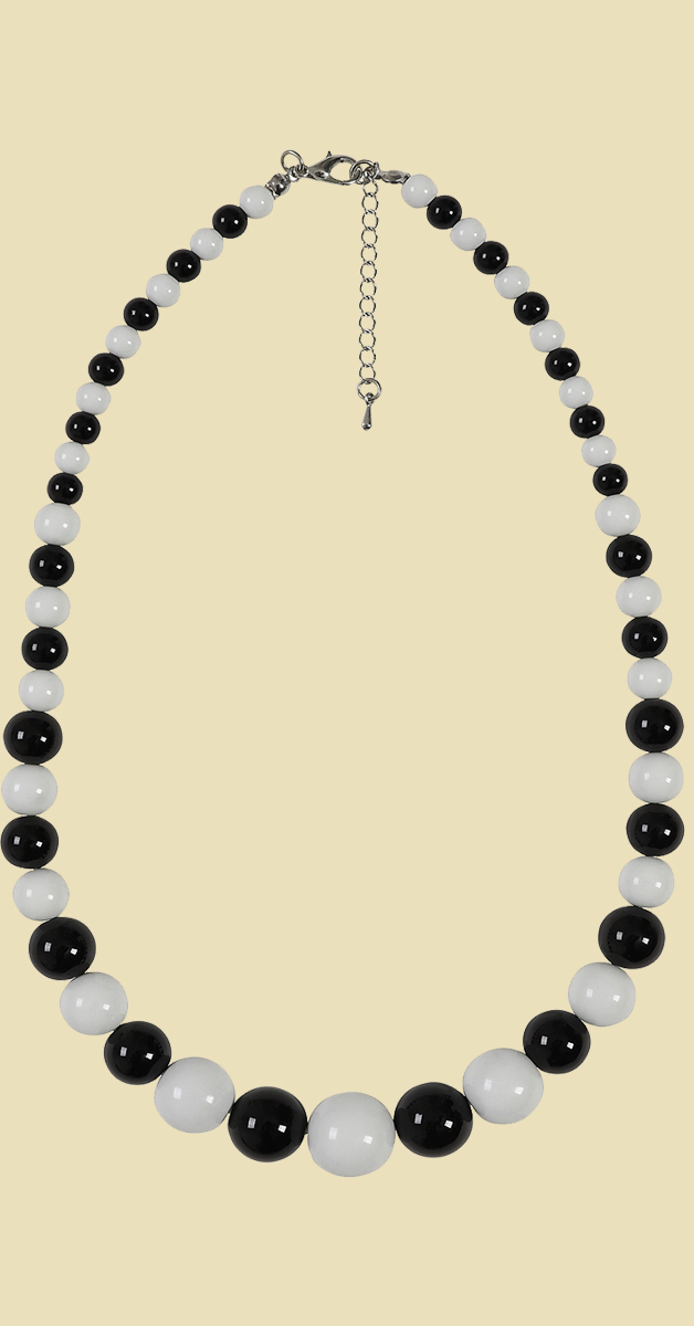 Vintage Jewellery - Necklace - Natalie Two Tone - White and Black
