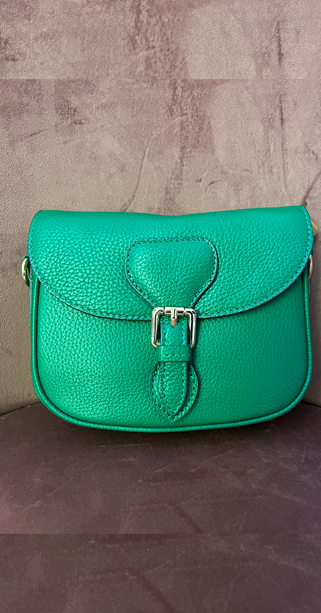 Vintage Retro - Saddle Bag Real Leather in Green