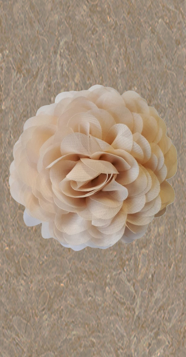 Retro Stil Accessoire - Chiffon Blume in Powder Puff