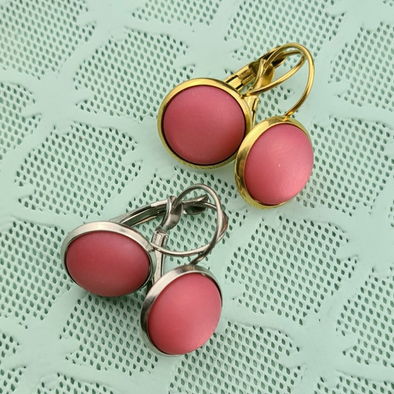 Retro Style Jewellery - Dots Earrings in Bubblegum