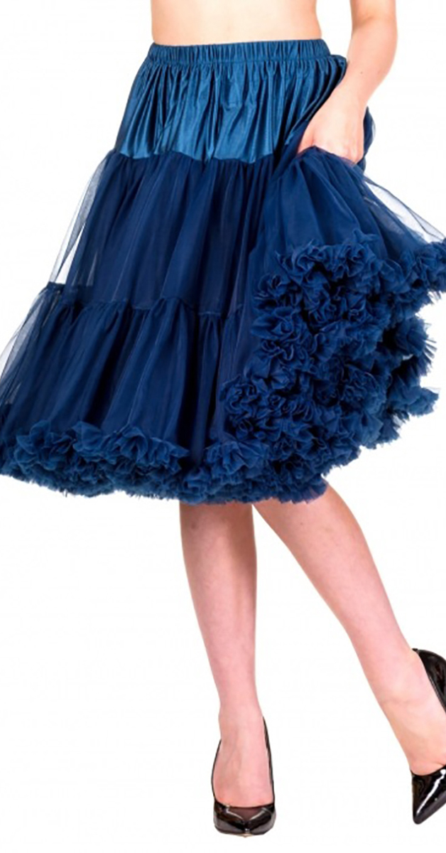 50s Style Lifeforms Petticoat - in Navy