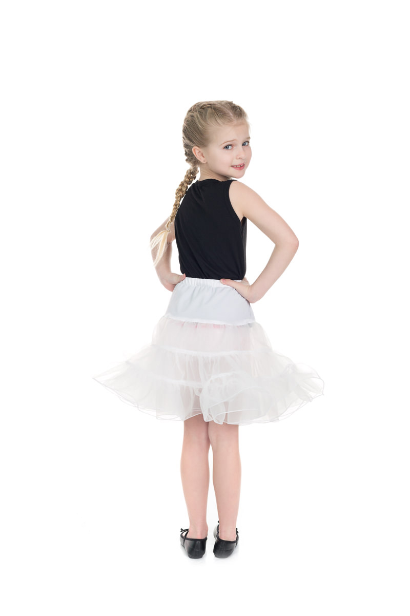 50s Bekleidung für Kids - Petticoat - Weiß
