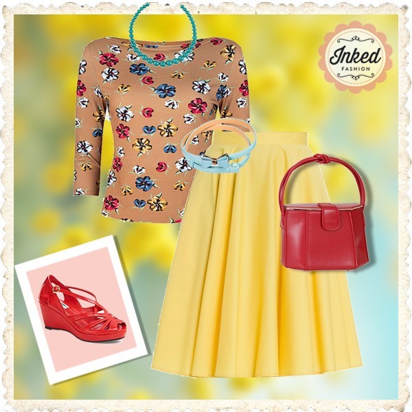 Vintage Fashion - Paula 50s Skirt - Yellow