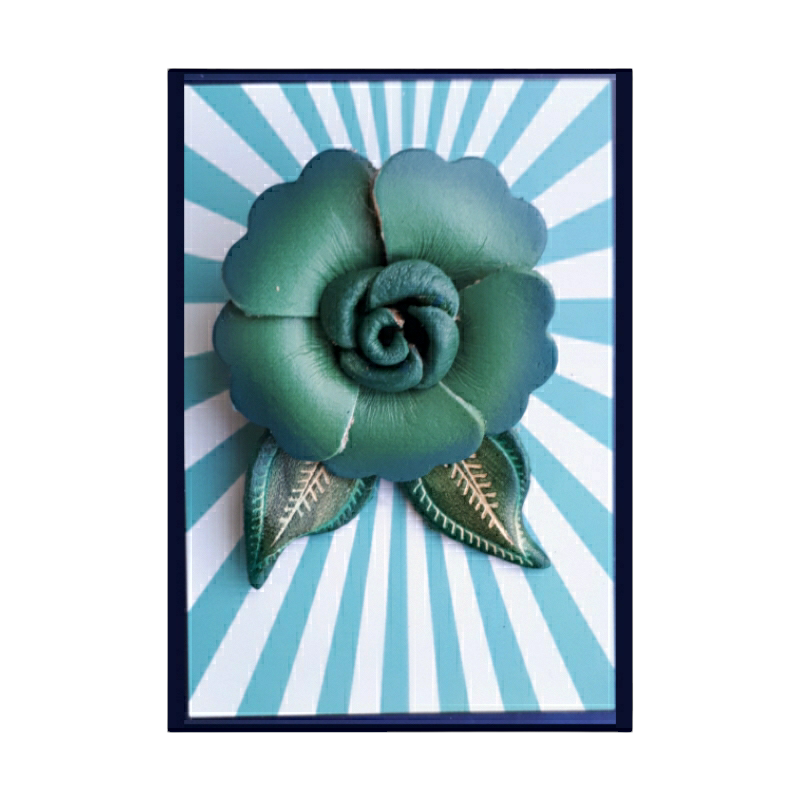 Rockabilly Accessoire - Primrose Brosche und Haarspange in Seagreen