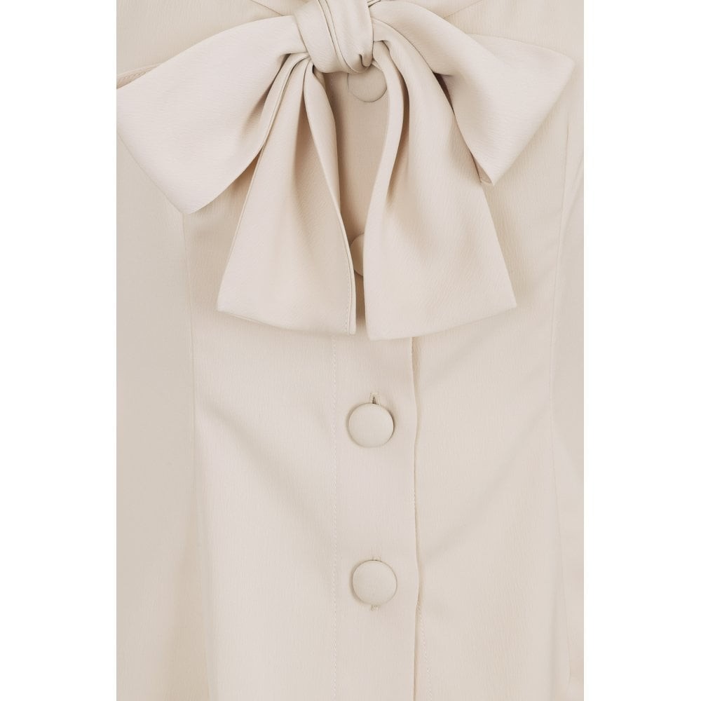 Vintage Stil Bekleidung - 40's Andra Plain Bluse - Cremefarben