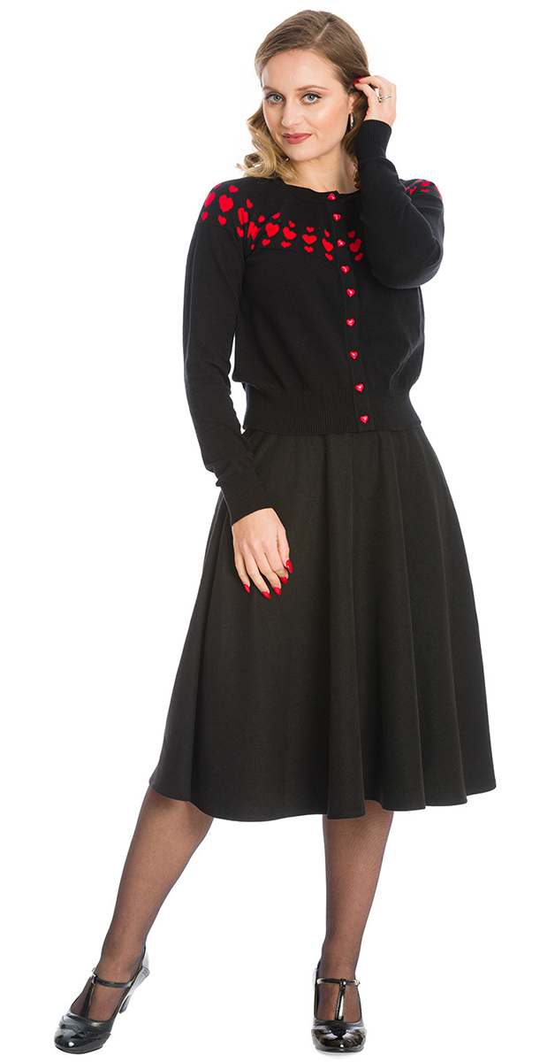 Vintage Style Fashion - Sophicated Lady Swing Skirt - black