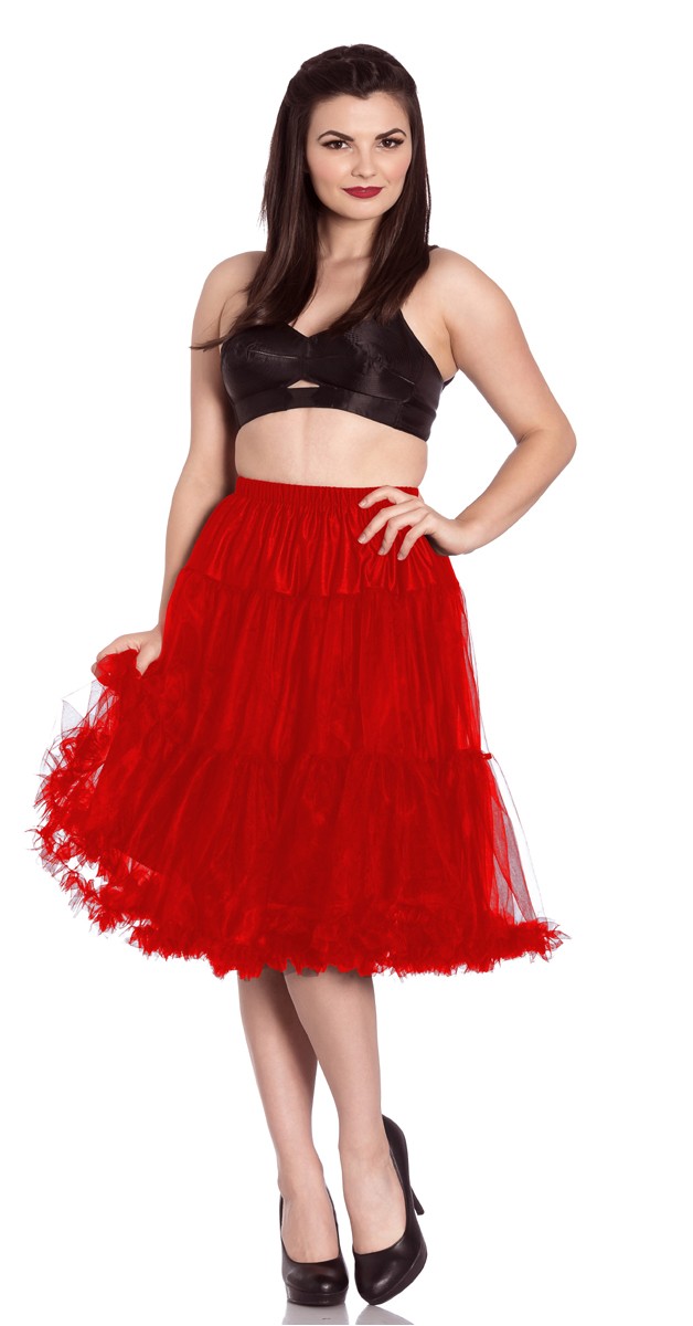 Polly Petticoat - Red - 65cm Long