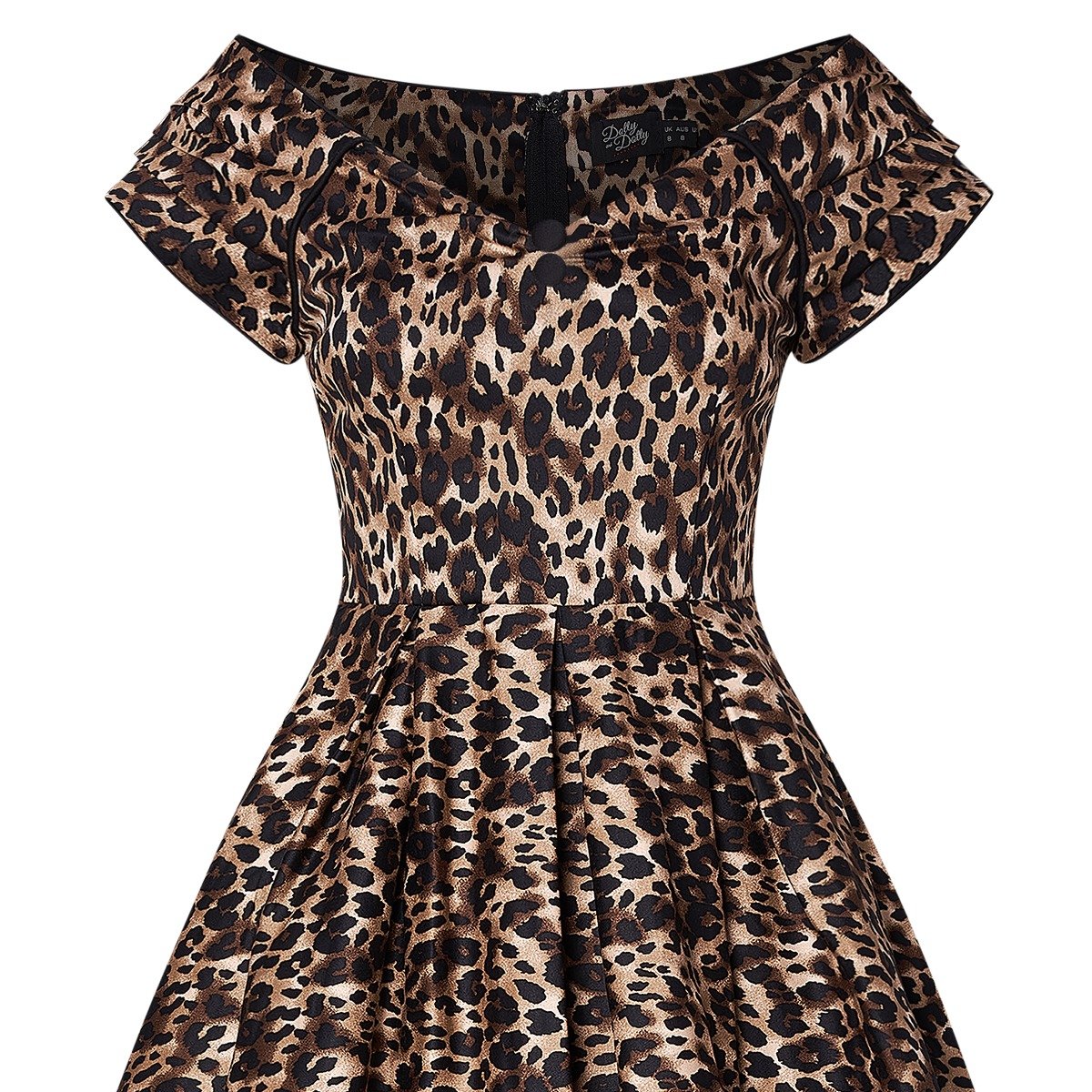 Vintage Mode 50er Jahre Stil Lily Swing Dress in Leopard Print
