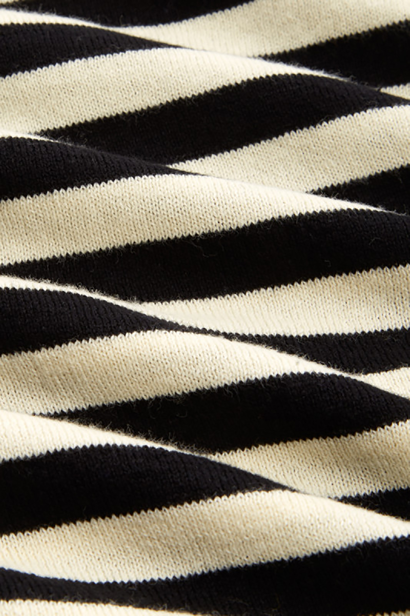 Retro - Marie Top Classic Stripe in schwarz und weiß