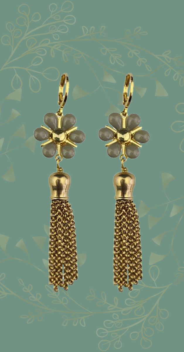 Retro Style Jewellery- Ohrringe Sassy Flower Tassel