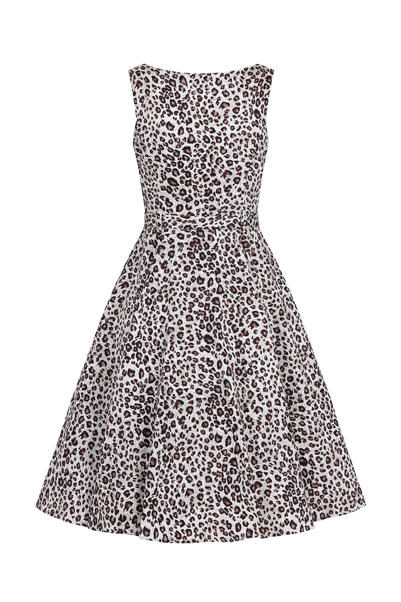 50s Kleid - Zabrina Leopard Print Swing Dress